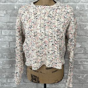 Moon & Madison Cropped Confetti Sweater